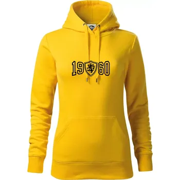 Dámská mikina Narozeninový motiv - znak - 1960 - Mikina dámská Cape s kapucí - XS ( Žlutá )