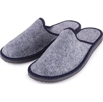 Pánské pantofle Vlnka Pánské filcové pantofle šedá velikost obuv dospělí 42