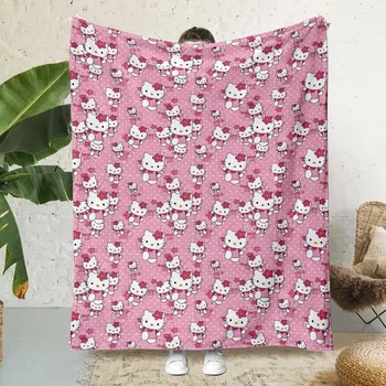 Dětská deka Hello kitty měkká cestovní deka | dětská deka, pikniková deka - 6 , 150x180cm