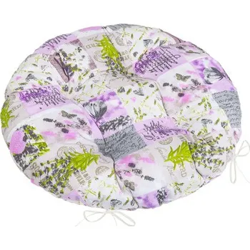 Podsedák Bellatex Sedák Adéla prošívaný kulatý, Patchwork lila - průměr 40 cm