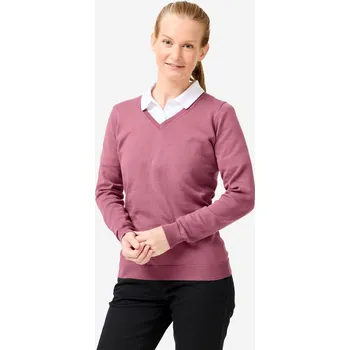 Pánský svetr INESIS Dámský golfový bavlněný svetr MW100 XS FIALOVÁ