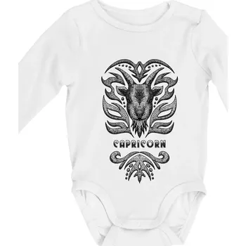 Capricorn - vintage - Body kojenecké s dlouhým rukávem - Dlouhý r. do 3 měs ( Bílá )