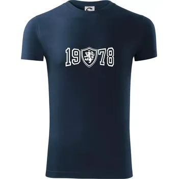 Pánské tričko Narozeninový motiv - znak - 1978 - Viper FIT - Pánské zůžené tričko - 2XL ( Námořní modrá (velmi tmavá - téměř černá) )