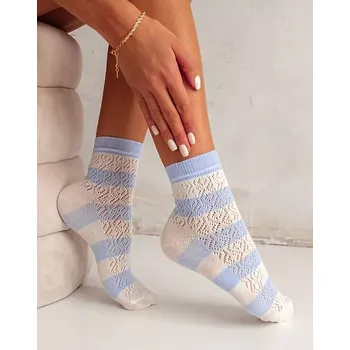 Milena ponožky 0989-003 Pruhovaný vzor 37-41 růžovo-pudrově růžová 37-41