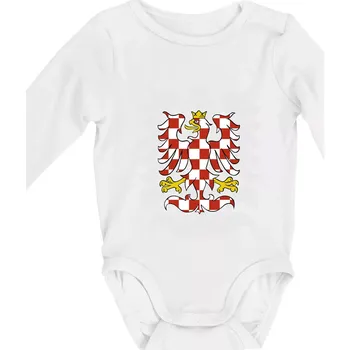 Kojenecký body Moravská orlice velká se stínem - Body kojenecké s dlouhým rukávem - Dlouhý r. do 3 měs ( Bílá )