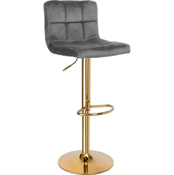 Jídelní židle Barová židle ARAKO sametová, zlatá / grafitová