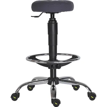 Pracovní židle Mini Antistatic s opěrkou nohou, šedá