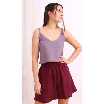 Dámské kraťasy Lotika Lněné dámské kraťasy Lotika s gumou v pase 1129760