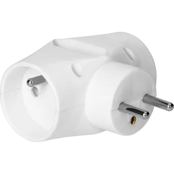 ORNO Bílý elektrický trojitý rozdělovač 2x2P+E