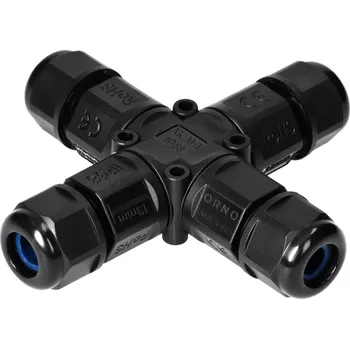 Vodotěsná 4-cestná spojka kabelu IP68 3x4mm