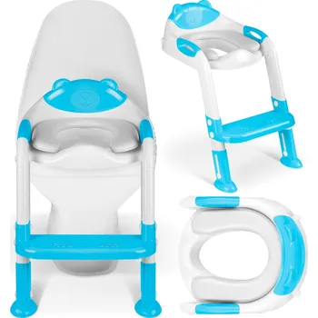 WC sedátko Dětské WC sedátko s žebříkem medvídek Ricokids 729200 modrá