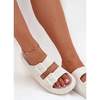 Dámské pantofle Dámské Plážové Sandály S Přezkami Vinceza 76056 Barva: Bílá, Velikost: 39