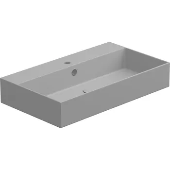 Umyvadlo Umyvadlo Zenith BW 80 hranaté, keramické, perla matné, 80x46 cm, ZELAVBW80033