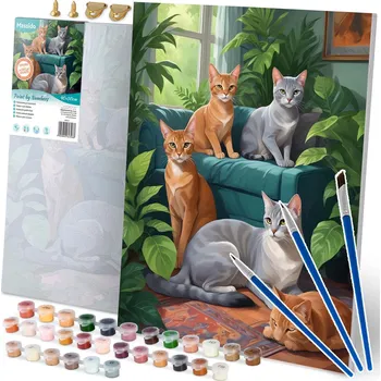 Obraz podle čísel 40x50 cm Massido Kočky