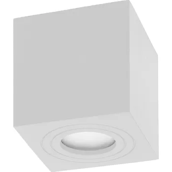 Bílé čtvercové stropní svítidlo GU10 IP54