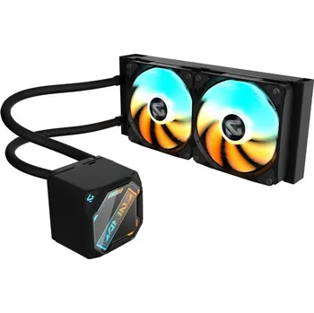 PC ventilátor GIGABYTE Vodní chladič GAMING 240, 2x120mm, ARGB, LGA1851, AM5, černá GP-GIGABYTE GME 240