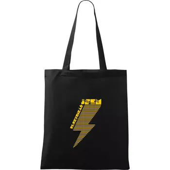 Jsem elektrikář - blesk - Taška bavlněná - 42 x 38 cm ( Černá )