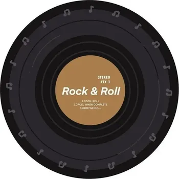 Koberec Kulatý koberec s hudebním motivem do bytu | koberec, podložka - 8 , 40x40cm