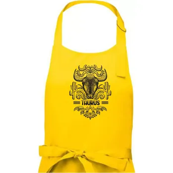 Kuchyňská zástěra Taurus - vintage - Pánská zástěra na vaření - Univerzální velikost ( Žlutá )
