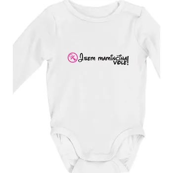 Kojenecké oblečení Jsem maminčina Vole! - Body kojenecké s dlouhým rukávem - Dlouhý r. do 3 měs ( Bílá )