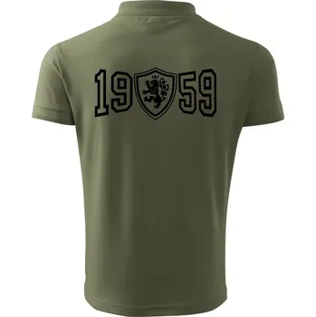 Pánská košile Narozeninový motiv - znak - 1959 - Polokošile pánská Pique Polo 203 - 5XL ( Khaki )