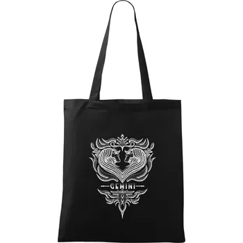 Nákupní taška Gemini - vintage - Taška bavlněná - 42 x 38 cm ( Černá )
