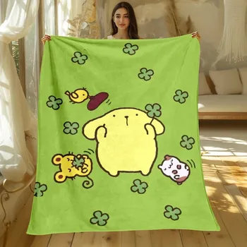 Dětská deka Pom pom purin deka flísová anime | dětská přikrývka, cestovní deka - 2 , 150x200cm