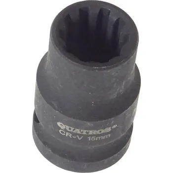 Gola hlavice Klíč - nástrčná hlavice 1/2" 15 mm, 10hranná, na brzdy AUDI, PORSCHE - QUATROS QS70015