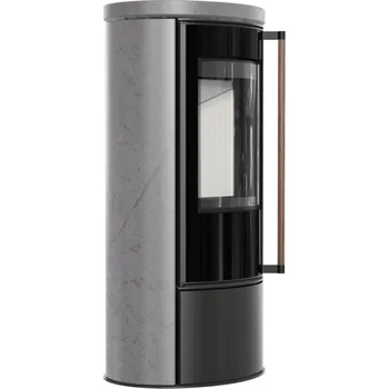 Krbová kamna KRATKI ERIK 5,5 kW 150 akumulační keramika GREY SATIN P Jatoba BA1