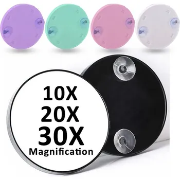 Kosmetické zrcátko Zvětšovací zrcadlo pro koupelnu s přísavkou | koupelnové zrcadlo - zlatá