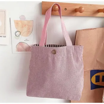 Nákupní taška Stylová taška na jídlo | svačinová taška, plátěná taška - Růžový