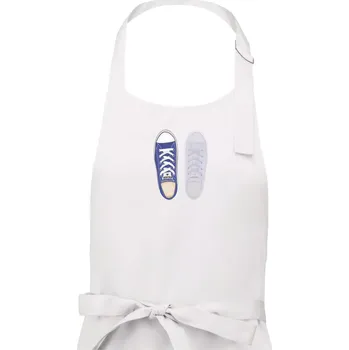 Kuchyňská zástěra Párové boty - modré - Dámská zástěra na vaření - Univerzální velikost ( Bílá )