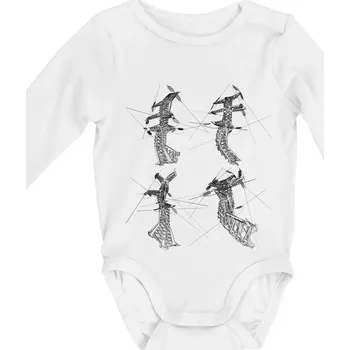 Kojenecký body Zkroucený stožár vysokého vedení - Body kojenecké s dlouhým rukávem - Dlouhý r. do 3 měs ( Bílá )