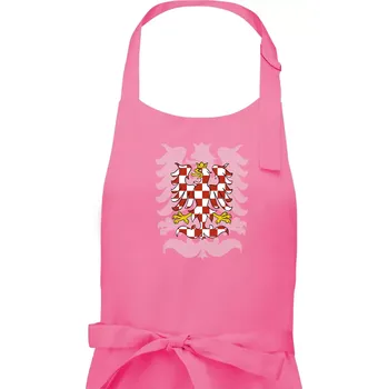 Kuchyňská zástěra Moravská orlice velká se stínem - Dámská zástěra na vaření - Univerzální velikost ( Růžová )