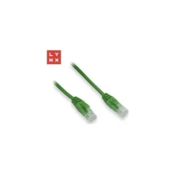 Kabel LYNX UTP patch kabel Cat5e, PVC, CCA, 0,5m, zelený (balení obsahuje 10ks)