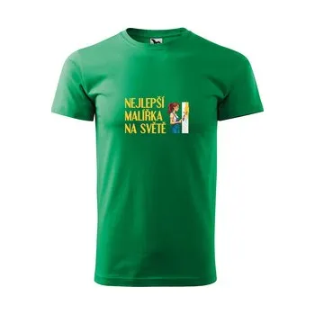 Pánské tričko Tričko s potiskem Nejlepší malířka na světě: zelené 4XL