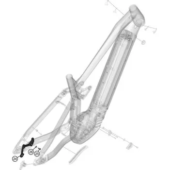 Brzda na kolo Brzdový adaptér - set Haibike Gen5 CX CF pro ABS nebo bez ABS vc.šroubu