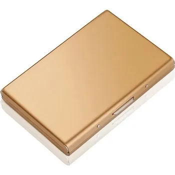 Peněženka Kovové pouzdro na karty s RFID | slim peněženka, cestovní pouzdro - Zlaté sloty na 6 karet