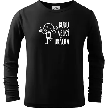 Chlapecké oblečení Budu velký brácha - Triko dětské Long Sleeve - 146 cm/10 let ( Černá )