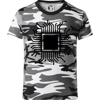 Procesor - Dětské maskáčové triko - 146 cm/10 let ( Šedý maskáč )