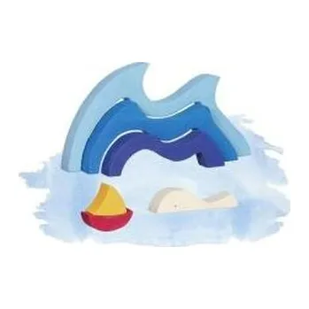 Dřevěná hračka Puzzle Mój mały statek na morzu