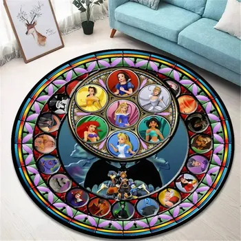 Koberec Kulatý koberec s herním motivem kingdom heart | herní koberec, kusový koberec - 18 let , 120x120cm