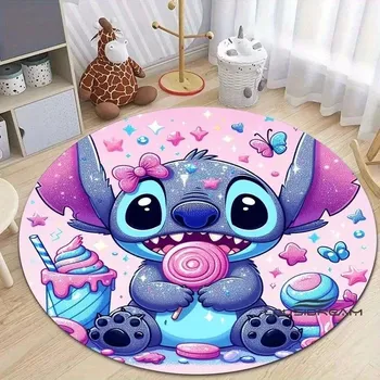 Koberec Kulatý dětský koberec se Stitch motivem | koberec, podložka - 15 , 40x40cm