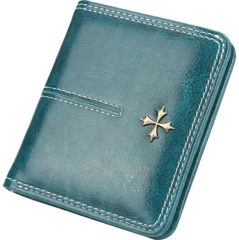 Peněženka Stylová dámská peněženka krátká | dámská peněženka, koženková peněženka - modrá-200006154