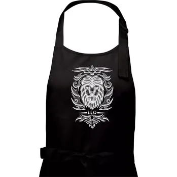 Kuchyňská zástěra Leo - vintage - Dámská zástěra na vaření - Univerzální velikost ( Černá )