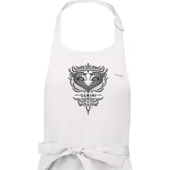 Kuchyňská zástěra Gemini - vintage - Dámská zástěra na vaření - Univerzální velikost ( Bílá )