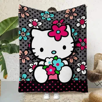 Dětská deka Hello kitty měkká cestovní deka | dětská deka, pikniková deka - 16 , 150x180cm