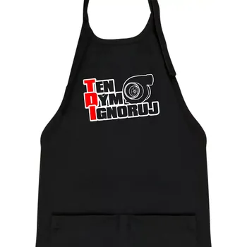 Kuchyňská zástěra Ten dým ignoruj - Dětská zástěra na vaření - Univerzální velikost ( Černá )