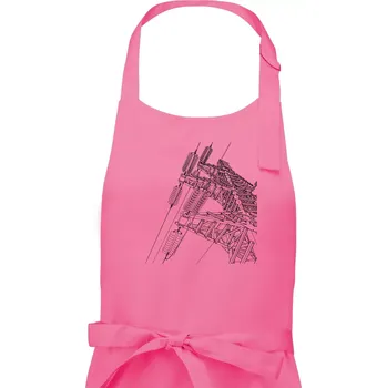 Kuchyňská zástěra Nákres stožáru vysokého napětí - Pánská zástěra na vaření - Univerzální velikost ( Růžová )