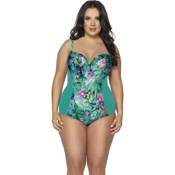 Dámské plavky Dámské jednodílné plavky 52 Paradise plus - AVA Zelená 80/I